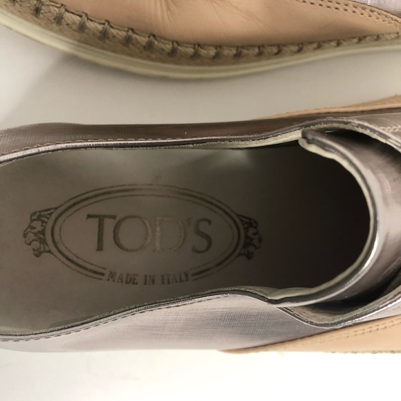 Tod’s Two Tone Metallic Slip On Shoes 35 US 5 - Picture 6 of 8